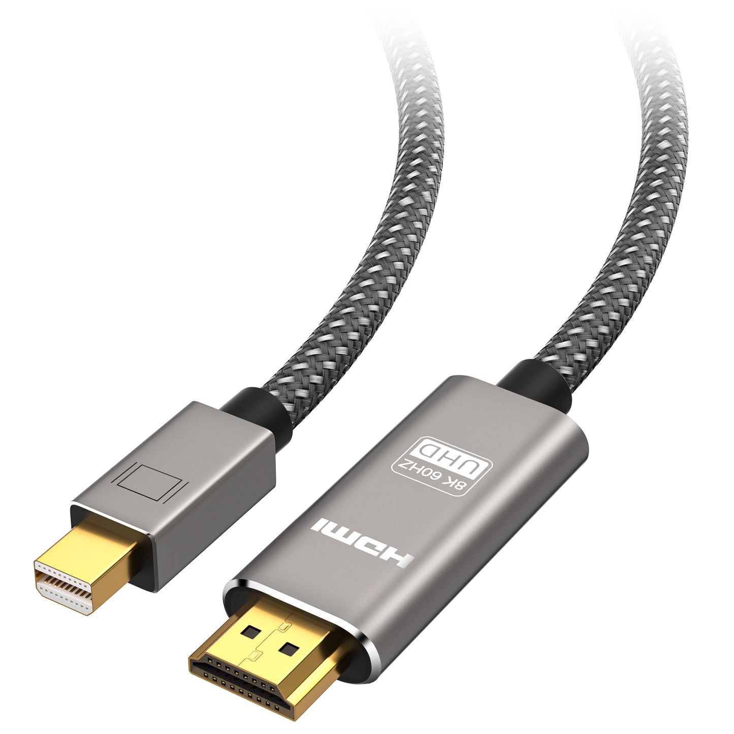 8K Mini DisplayPort to HDMI Cable 10ft, 4K@240Hz/8K@60Hz Unidirectional Mini DP 1.4 to HDM Cord,HDR 48Gbps High-Speed for Thunderbolt 2 MacBook Surface Pro Laptop PC Monitor Projector